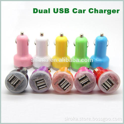 with LED dual 2.1A mini car charger it is hot sale!!!